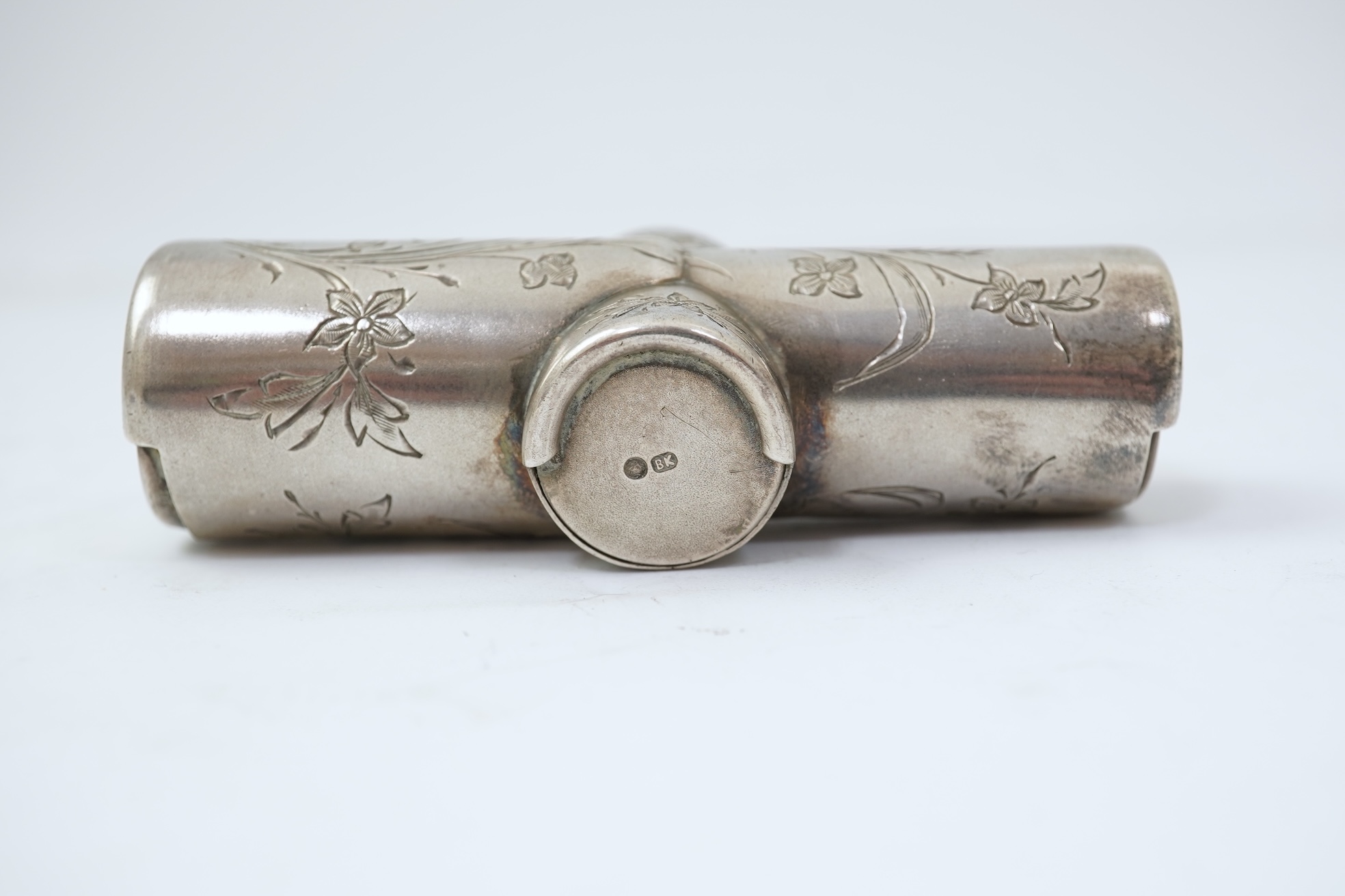 A late 19th/early 20th century Russian 84 zolotnik silver coin case